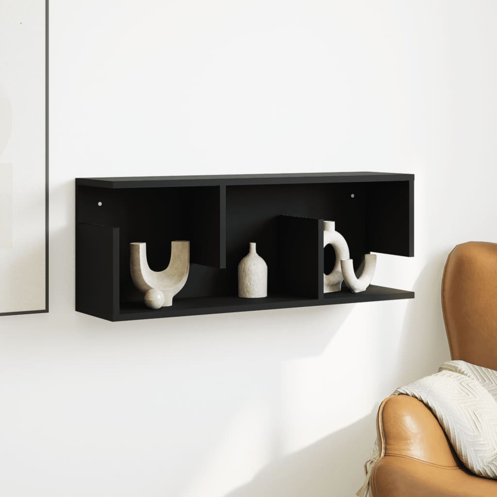 Dulap de perete, negru, 80x20x30 cm, lemn prelucrat GartenMobel Dekor