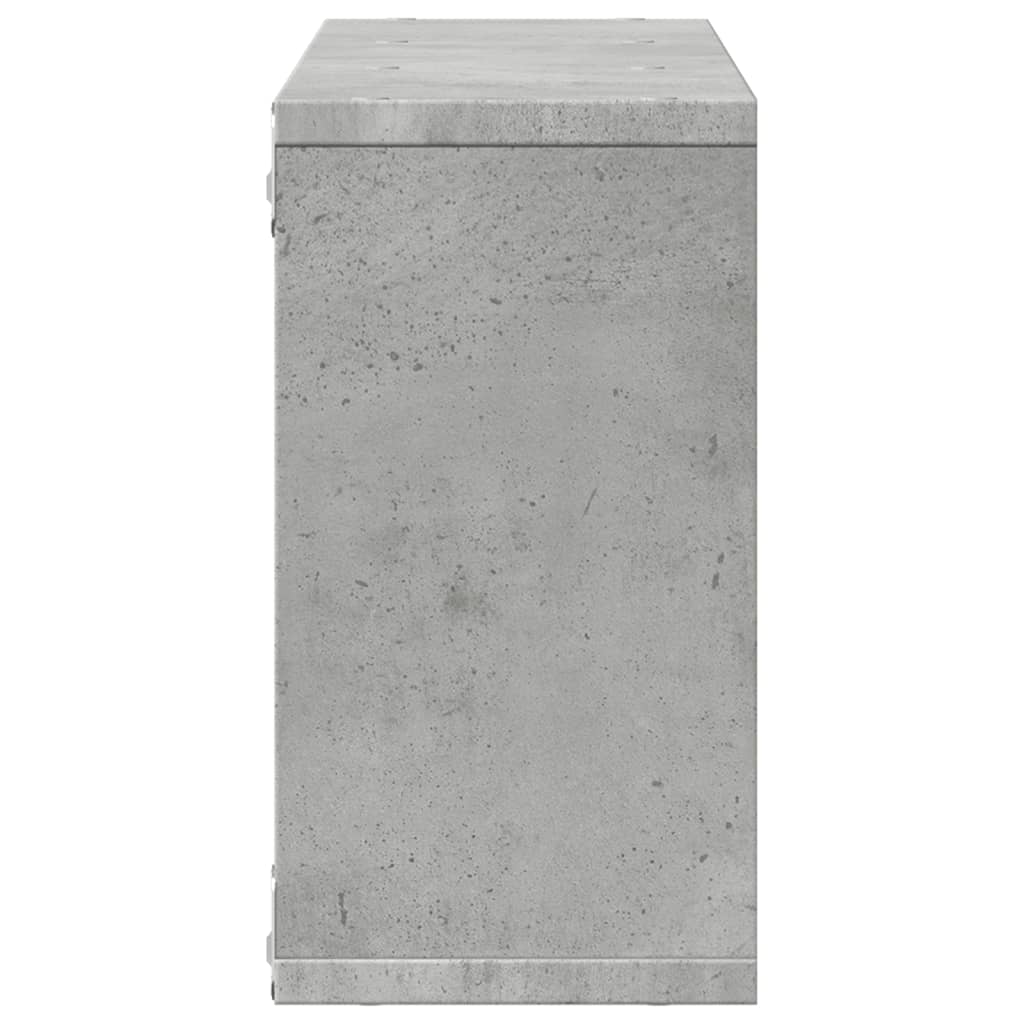 Dulap de perete, gri beton, 100x16x30 cm, lemn prelucrat GartenMobel Dekor