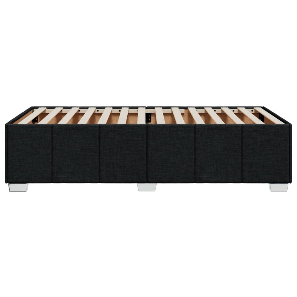 Cadru de pat, negru, 80x200 cm, material textil GartenMobel Dekor