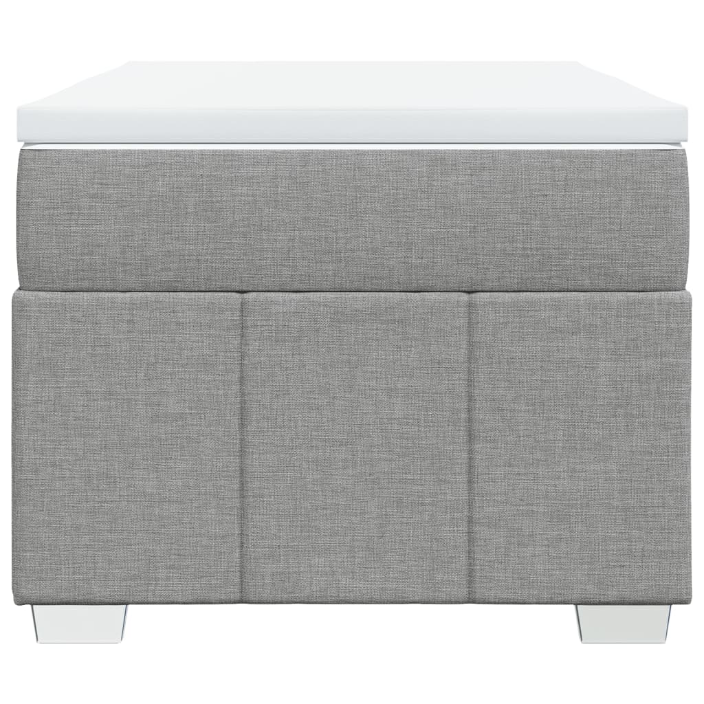 Pat continental cu saltea, gri deschis, 80x200 cm, textil GartenMobel Dekor