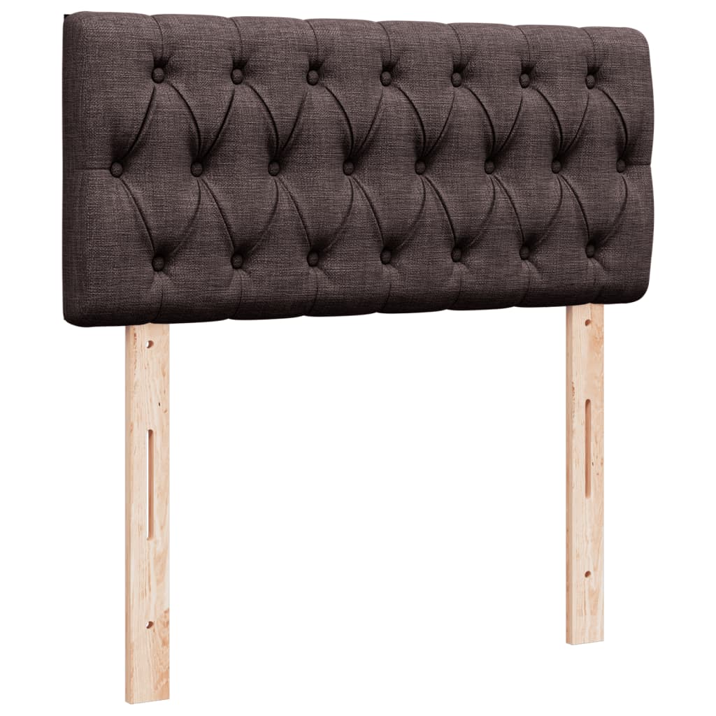 Pat box spring cu saltea, maro închis, 90x190 cm, textil GartenMobel Dekor