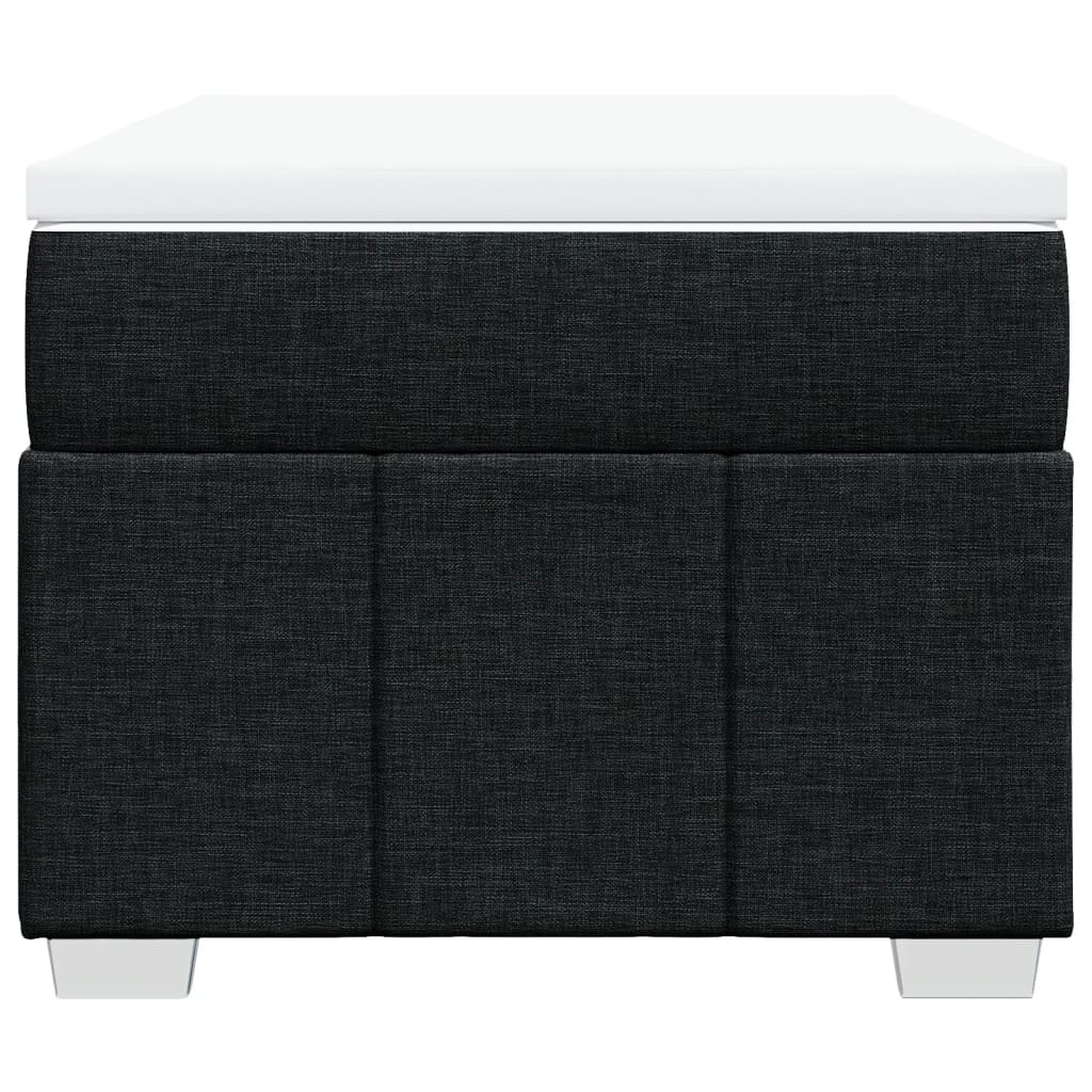 Pat box spring cu saltea, negru, 90x190 cm, textil GartenMobel Dekor