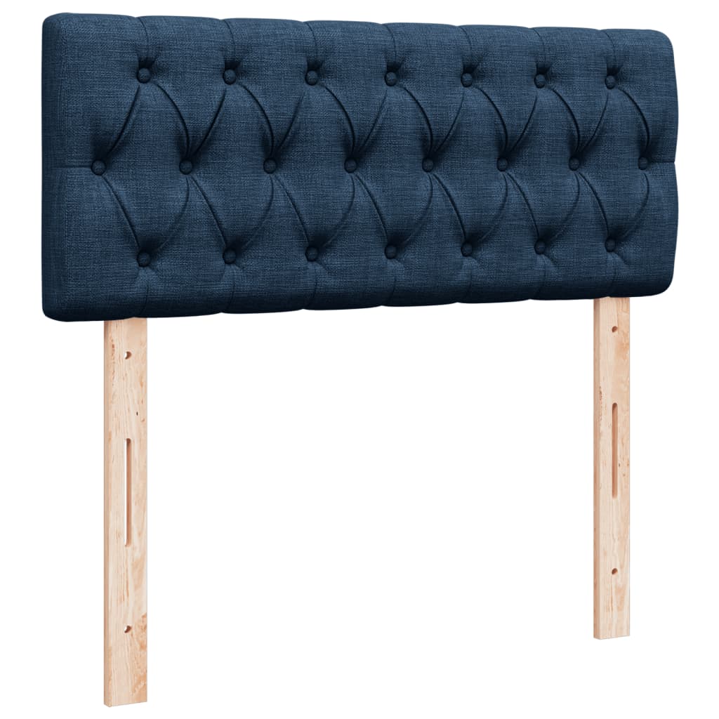 Pat box spring cu saltea, albastru, 120x190 cm, material textil GartenMobel Dekor
