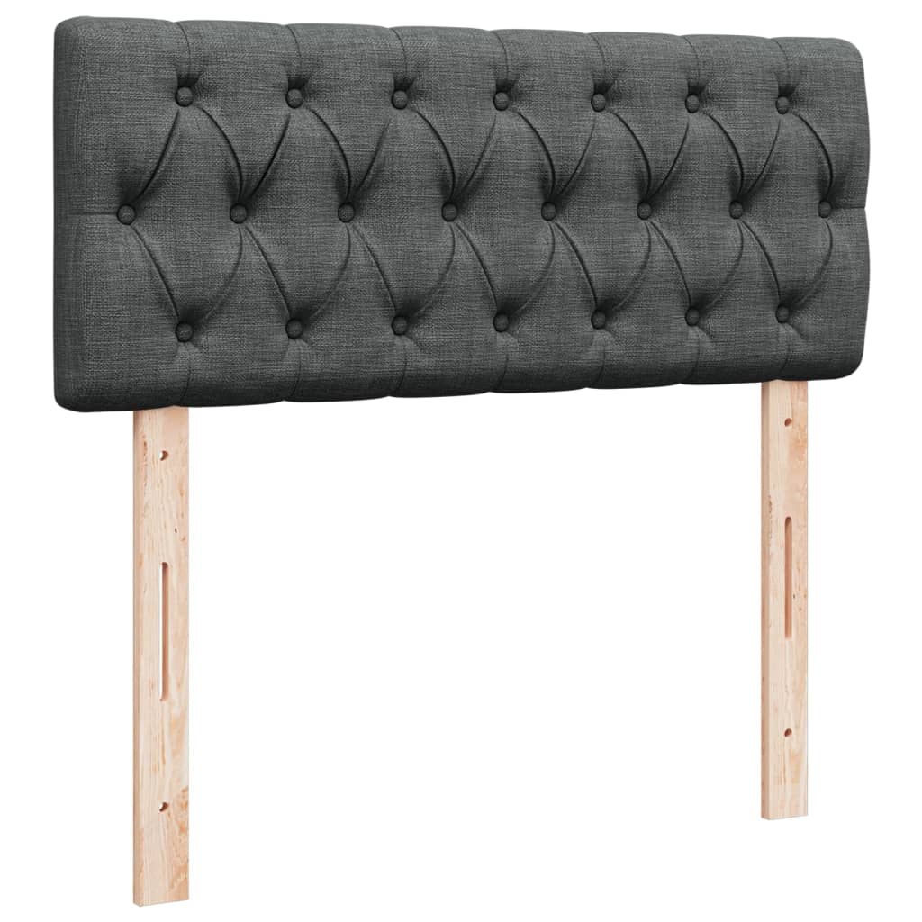 Pat box spring cu saltea, gri închis, 120x190 cm, textil GartenMobel Dekor