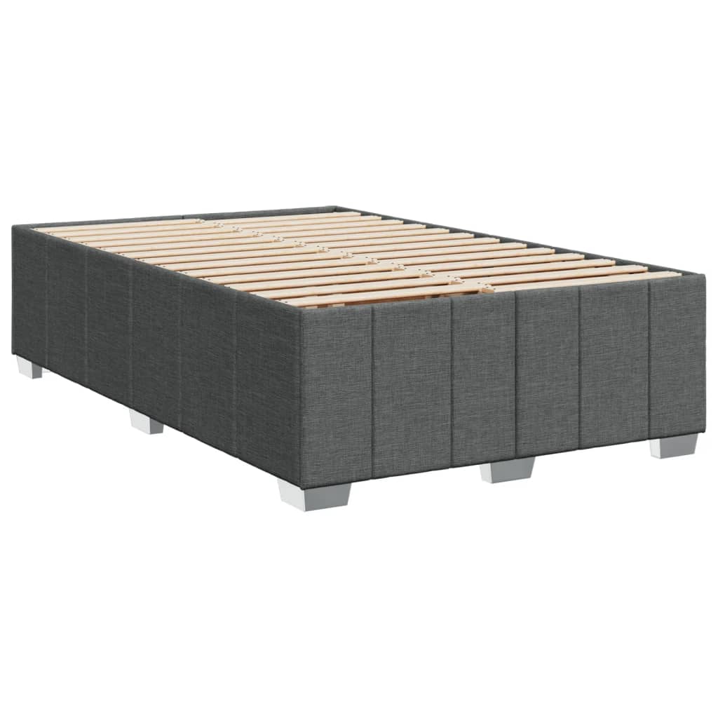 Pat box spring cu saltea, gri închis, 120x190 cm, textil GartenMobel Dekor