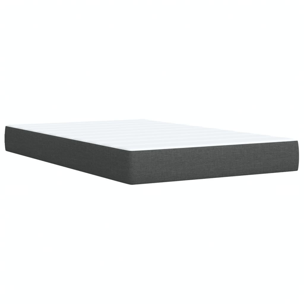 Pat box spring cu saltea, gri închis, 120x190 cm, textil GartenMobel Dekor