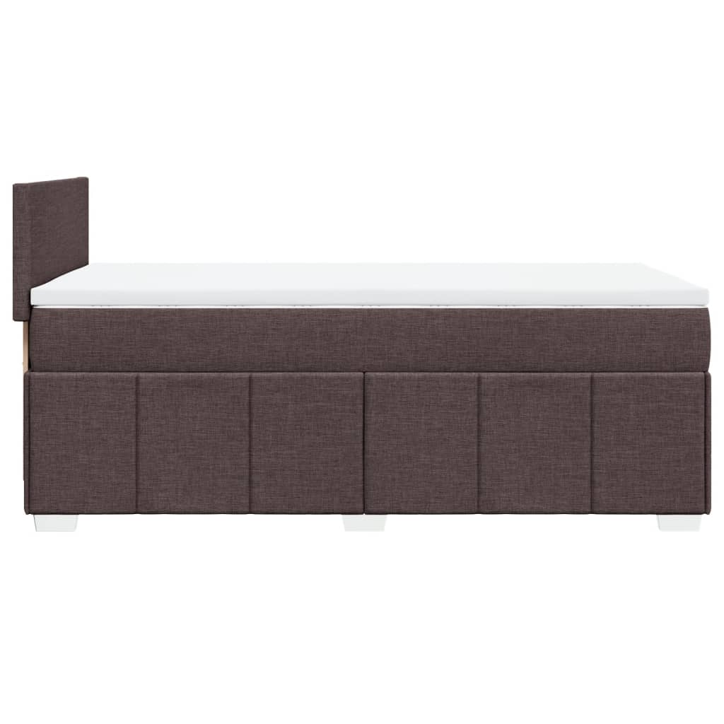 Pat box spring cu saltea, maro închis, 90x190 cm, textil GartenMobel Dekor