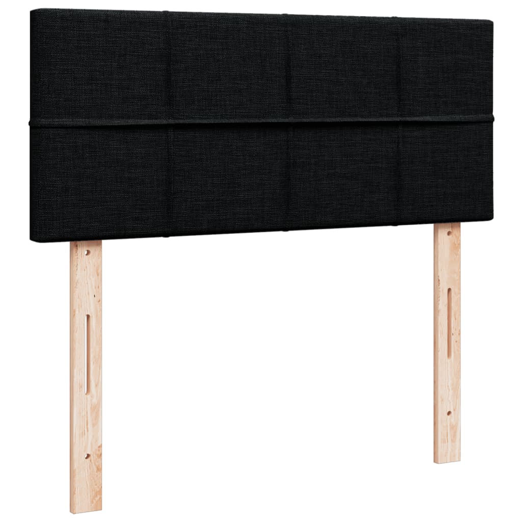 Pat box spring cu saltea, negru, 120x190 cm, catifea GartenMobel Dekor
