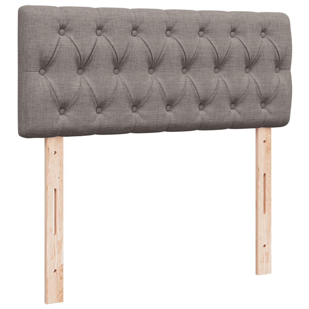 Pat box spring cu saltea, taupe, 120x190 cm material textil GartenMobel Dekor