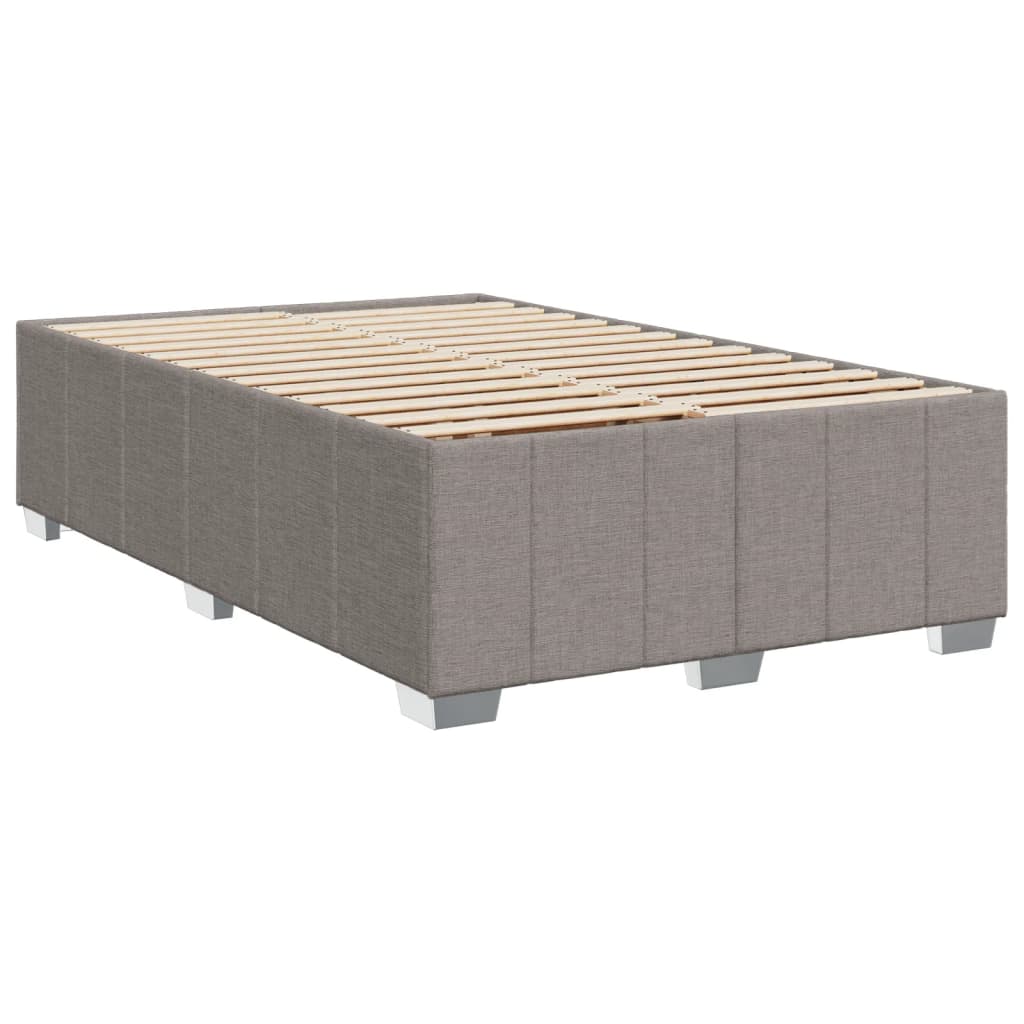 Pat box spring cu saltea, taupe, 120x190 cm material textil GartenMobel Dekor
