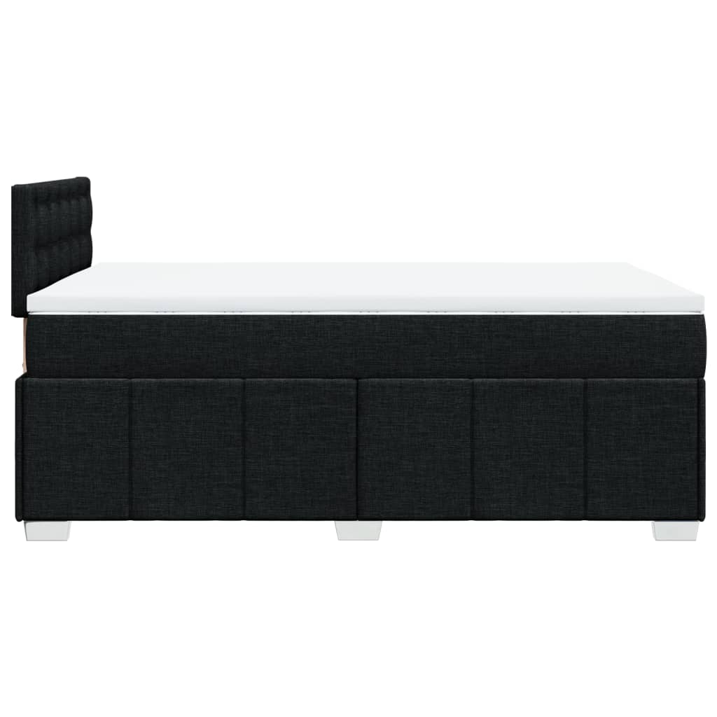 Pat box spring cu saltea, negru, 120x190 cm, catifea GartenMobel Dekor