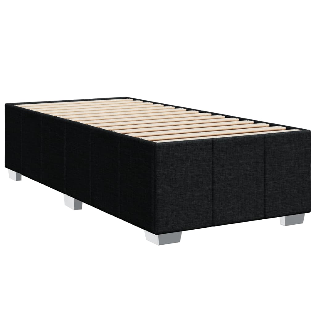 Pat box spring cu saltea, negru, 80x200 cm, textil GartenMobel Dekor