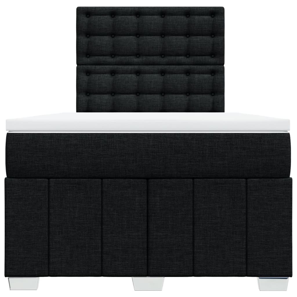 Pat box spring cu saltea, negru, 120x190 cm, catifea GartenMobel Dekor