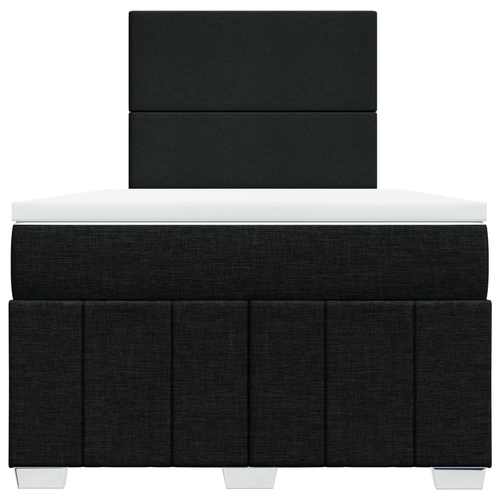 Pat box spring cu saltea, negru, 120x190 cm, catifea GartenMobel Dekor