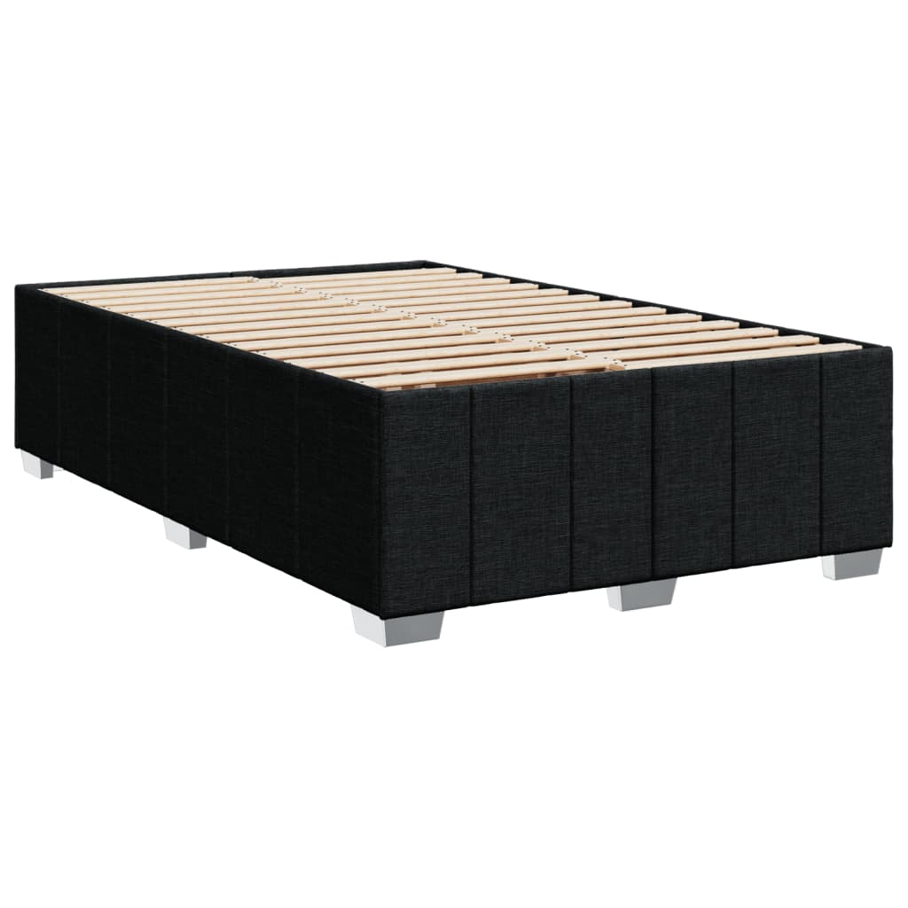 Pat box spring cu saltea, negru, 120x190 cm, catifea GartenMobel Dekor