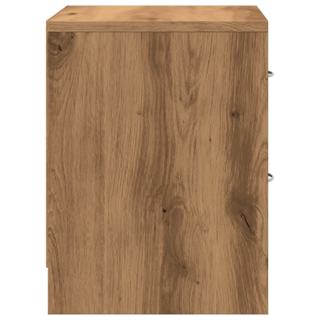 Noptiere, 2 buc., stejar artizanal, 40x30x40 cm, lemn prelucrat GartenMobel Dekor