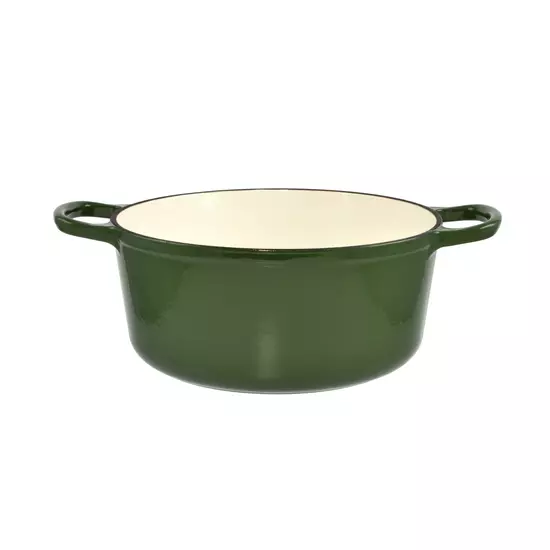 Vas de Gătit Emailat cu Capac 3,5 Litri, Verde Handy KitchenServ