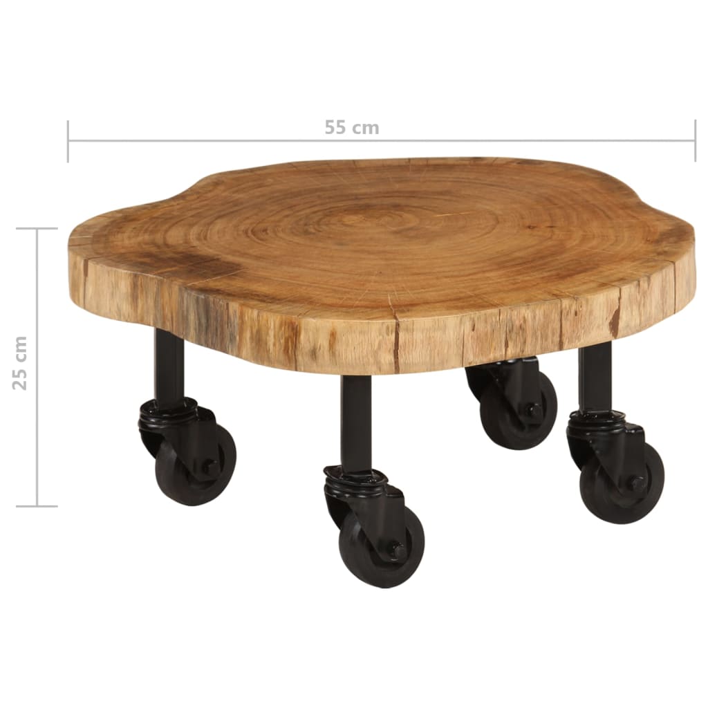 Măsuță de cafea, 60 x 55 x 25 cm, lemn masiv de acacia GartenMobel Dekor