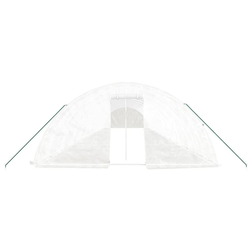 Seră cu cadru din oțel, alb, 110 m², 22x5x2,3 m GartenMobel Dekor