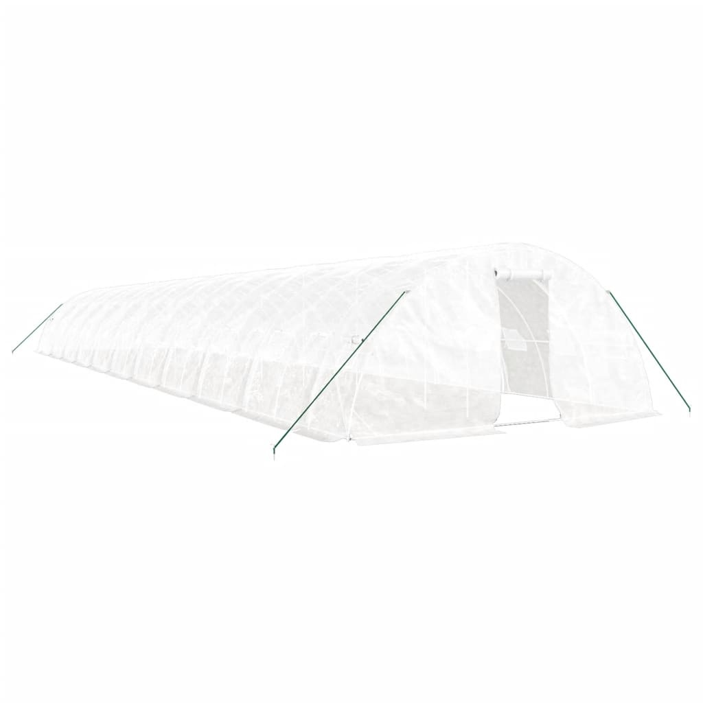 Seră cu cadru din oțel, alb, 110 m², 22x5x2,3 m GartenMobel Dekor