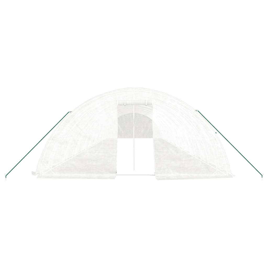 Seră cu cadru din oțel, alb, 90 m², 18x5x2,3 m GartenMobel Dekor