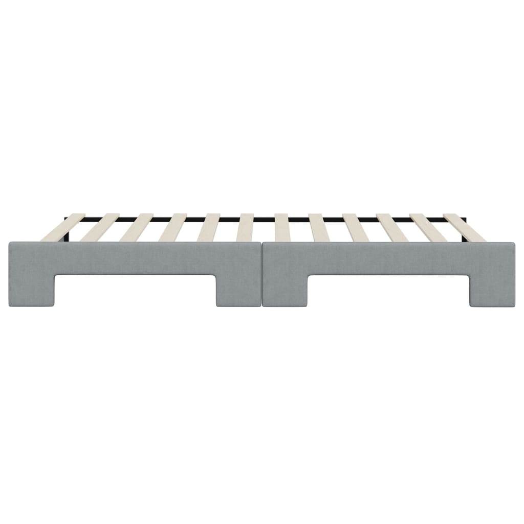 Pat de zi cu extensie, gri deschis, 80x200 cm, textil GartenMobel Dekor