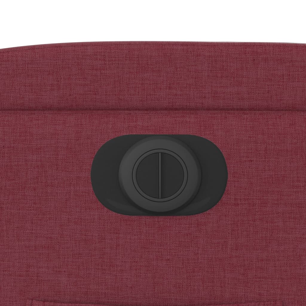Fotoliu rabatabil electric, roșu vin, material textil GartenMobel Dekor