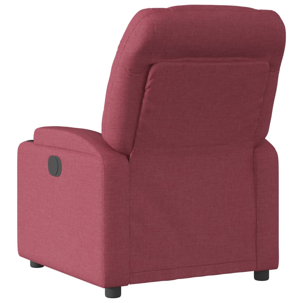 Fotoliu rabatabil electric, roșu vin, material textil GartenMobel Dekor