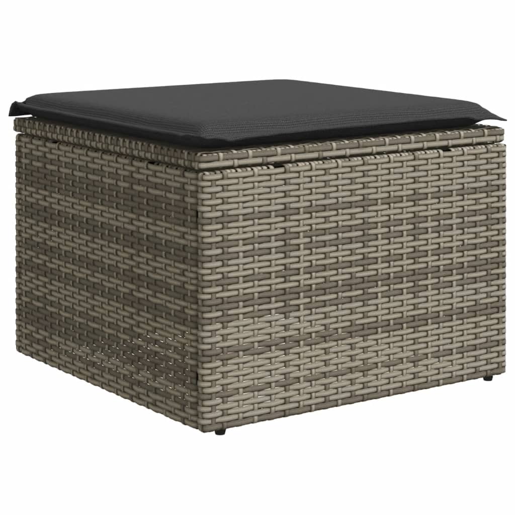 Set canapele de grădină cu perne, 8 piese, gri, poliratan GartenMobel Dekor