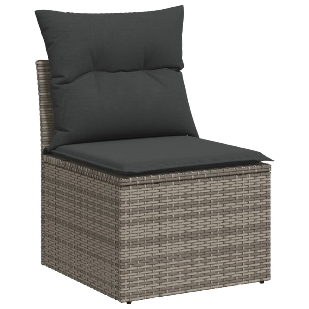Set canapele de grădină cu perne, 8 piese, gri, poliratan GartenMobel Dekor