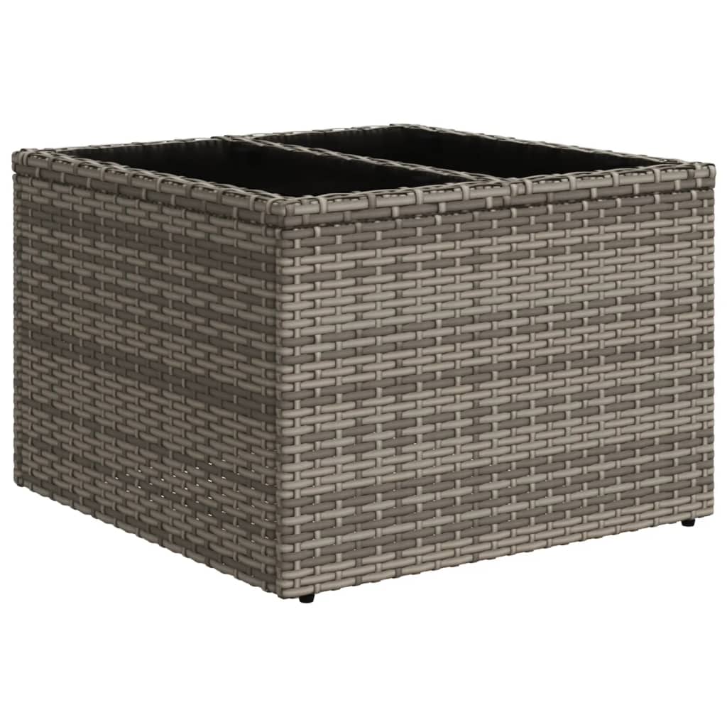 Set mobilier de grădină cu perne, 10 piese, gri, poliratan GartenMobel Dekor