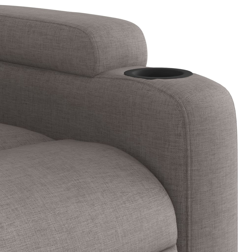 Fotoliu de masaj rabatabil, gri taupe, material textil GartenMobel Dekor