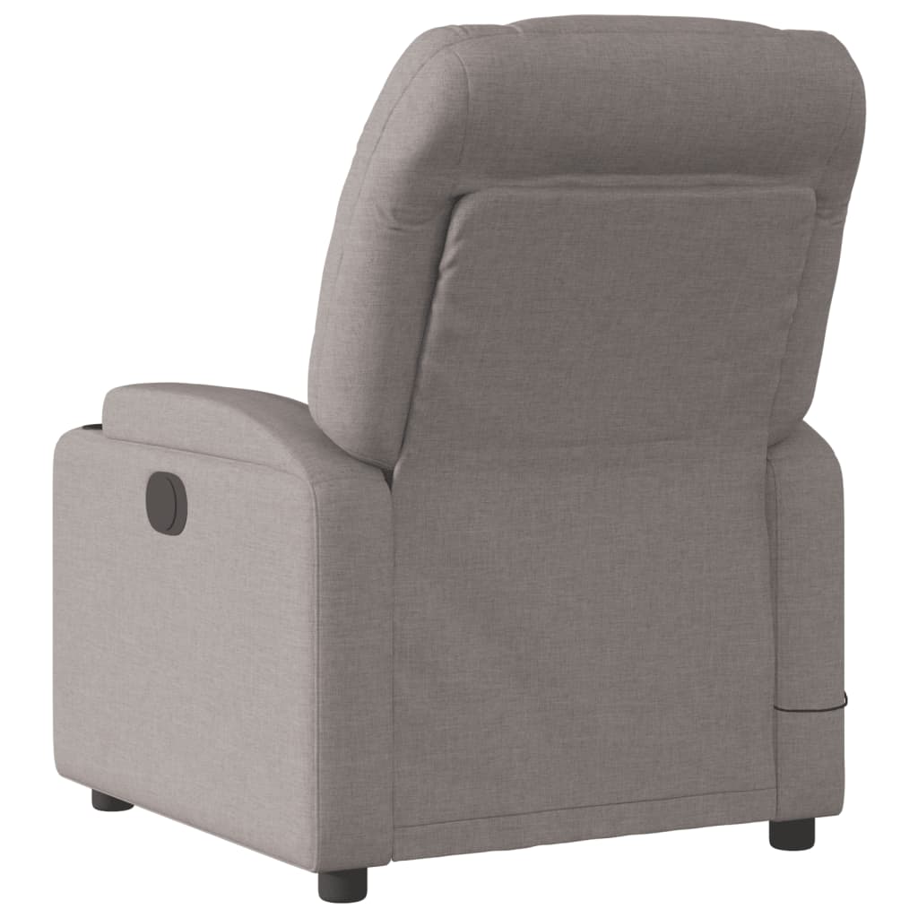 Fotoliu de masaj rabatabil, gri taupe, material textil GartenMobel Dekor