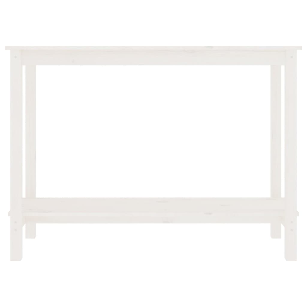 Masă consolă, alb, 110x40x80 cm, lemn masiv de pin GartenMobel Dekor