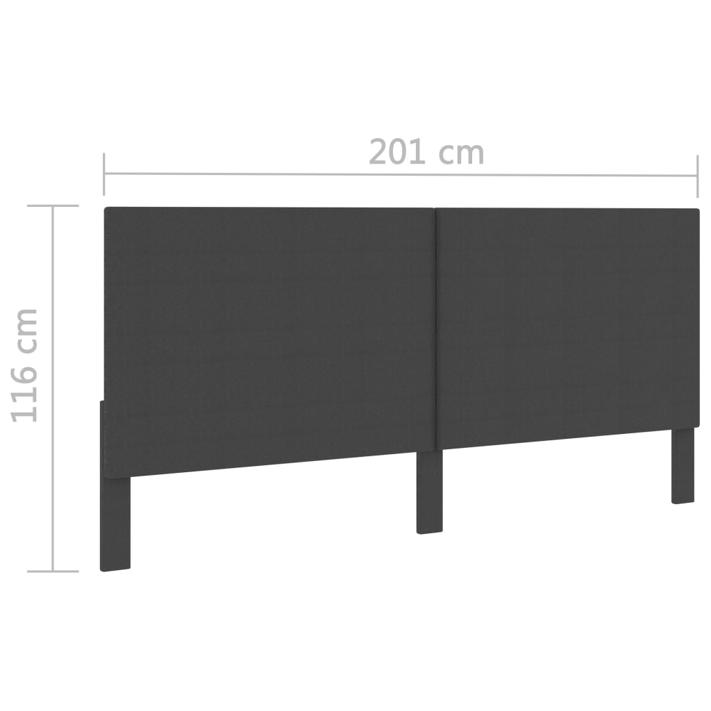 Tăblie de pat, gri închis, 200 x 200 cm, material textil  GartenMobel Dekor
