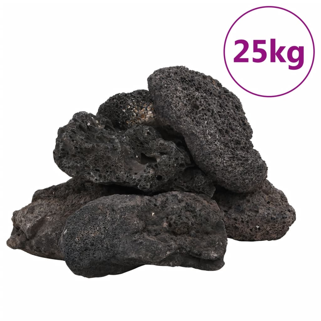 Roci vulcanice, 25 kg, negru, 10-30 cm GartenMobel Dekor