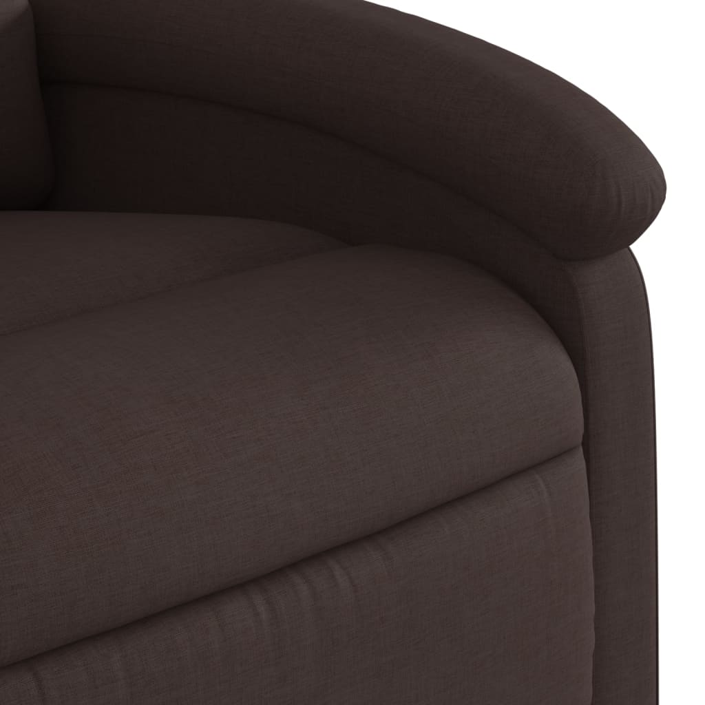 Fotoliu electric de masaj rabatabil, maro închis, textil GartenMobel Dekor