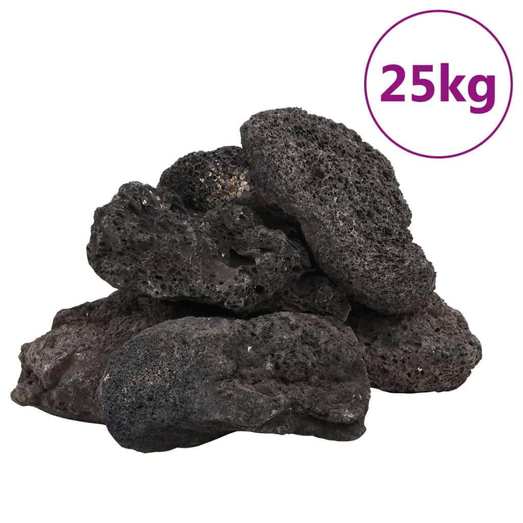 Roci vulcanice, 25 kg, negru, 10-30 cm GartenMobel Dekor