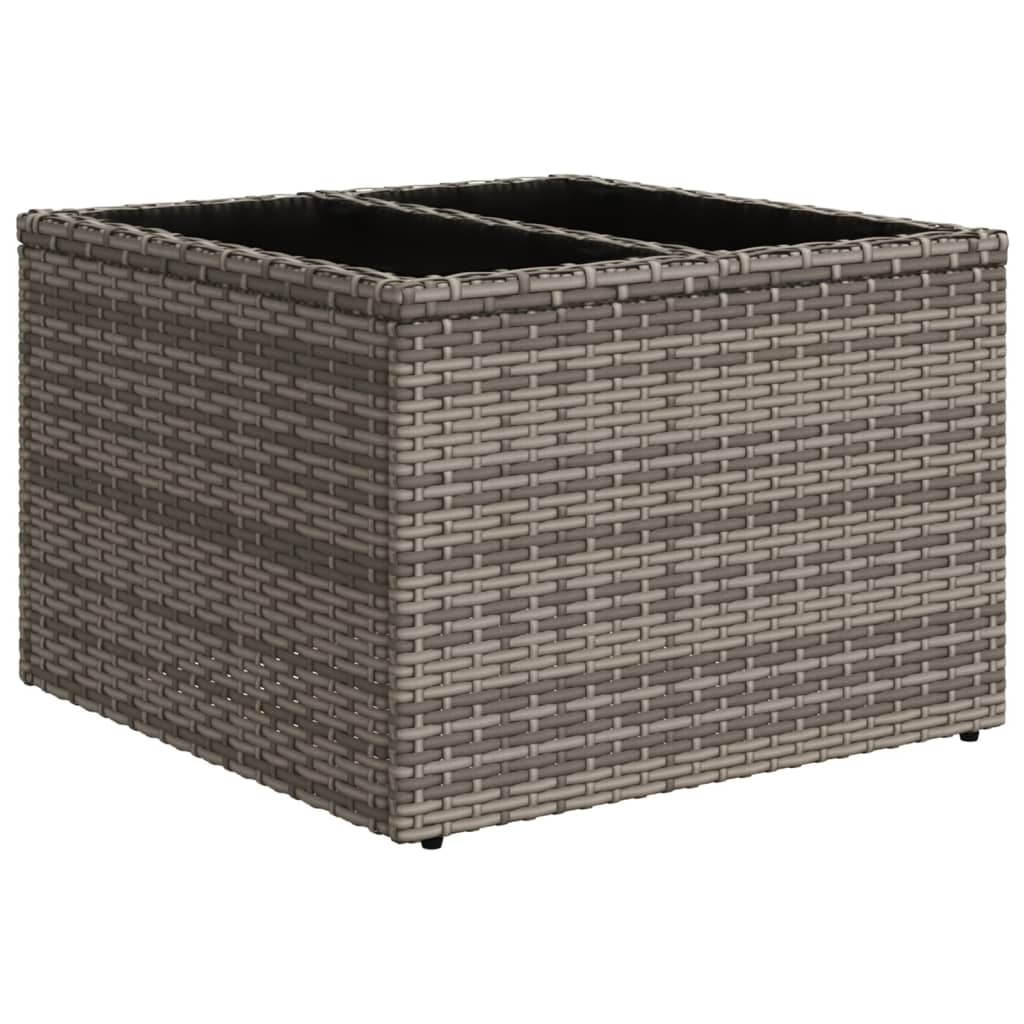 Set canapele de grădină, 7 piese, cu perne, gri, poliratan GartenMobel Dekor