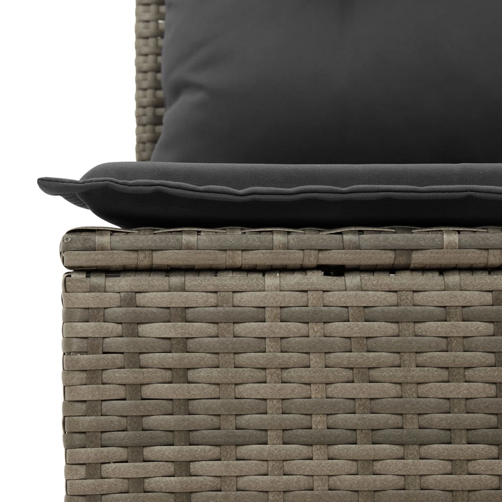 Set canapele de grădină, 7 piese, cu perne, gri, poliratan GartenMobel Dekor