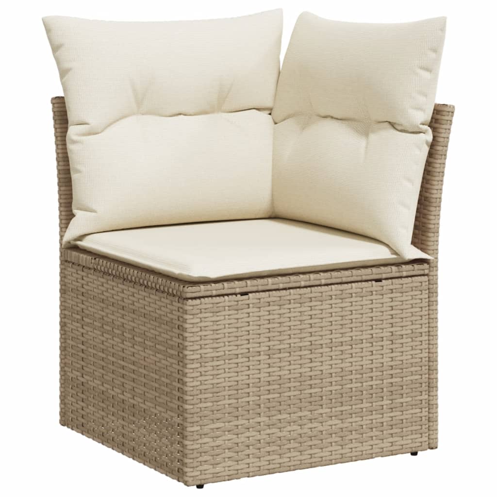 Set canapele de grădină cu perne, 10 piese, bej, poliratan GartenMobel Dekor