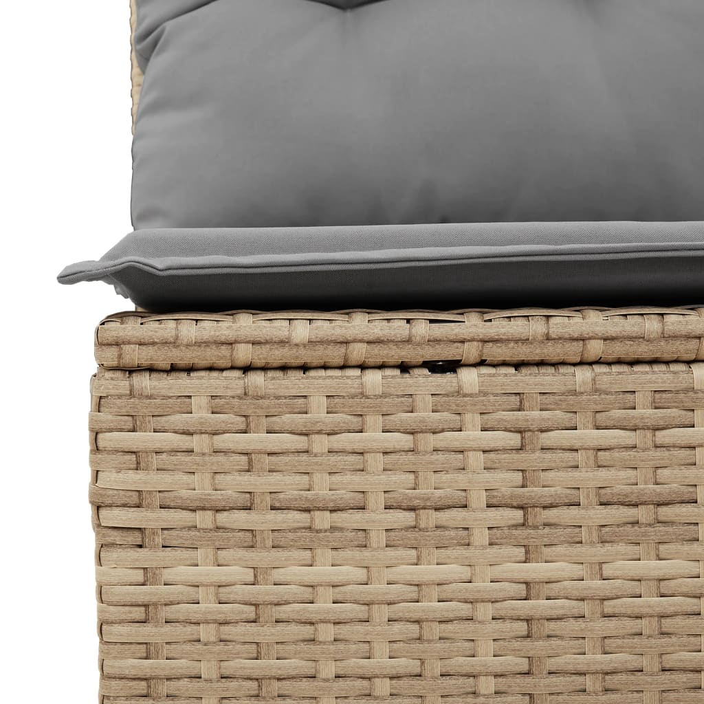 Set canapele de grădină, 6 piese, cu perne, bej, poliratan GartenMobel Dekor