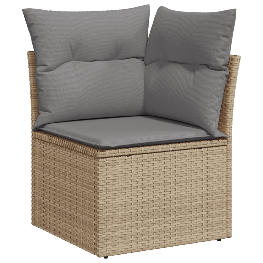 Set canapele de grădină cu perne, 10 piese, bej, poliratan GartenMobel Dekor