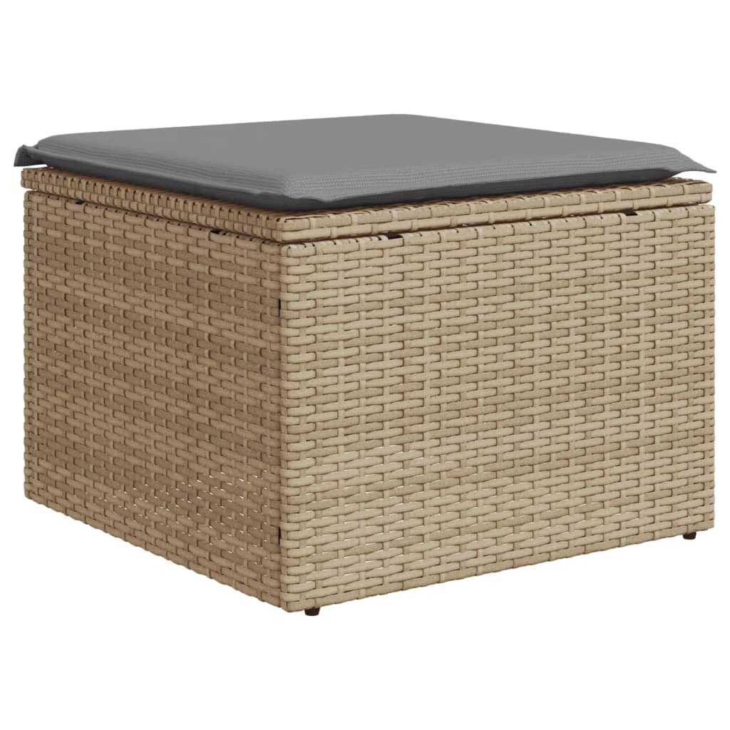 Set canapele de grădină, 7 piese, cu perne, bej, poliratan GartenMobel Dekor