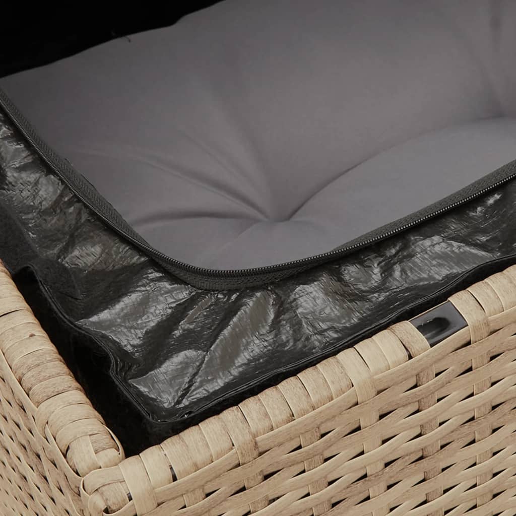 Set canapele de grădină, 10 piese, cu perne, bej, poliratan GartenMobel Dekor