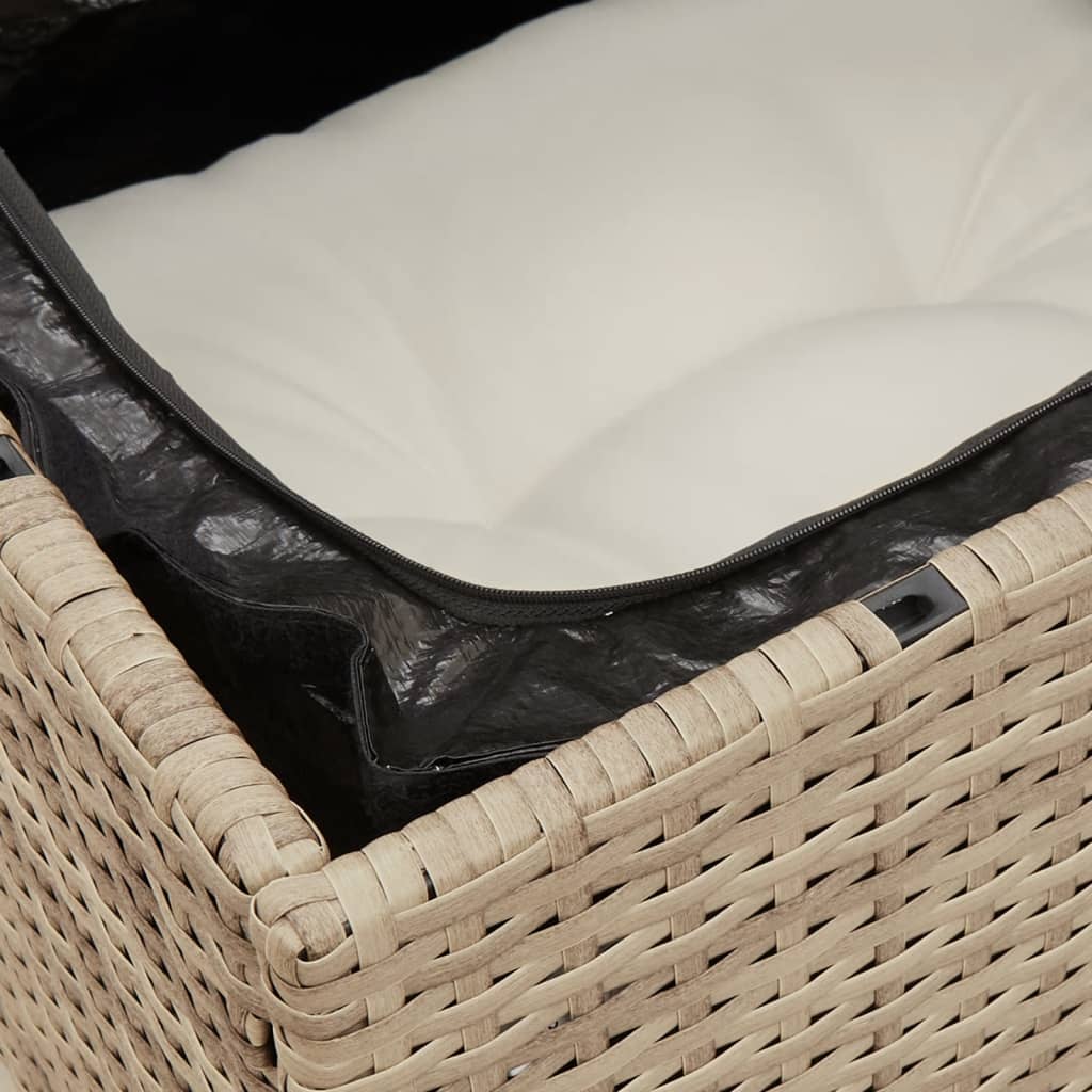Set canapele de grădină cu perne, 10 piese, bej, poliratan GartenMobel Dekor