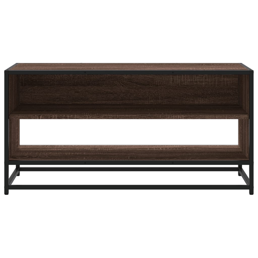 Comodă TV, stejar maro, 91x40x46 cm lemn prelucrat și metal GartenMobel Dekor