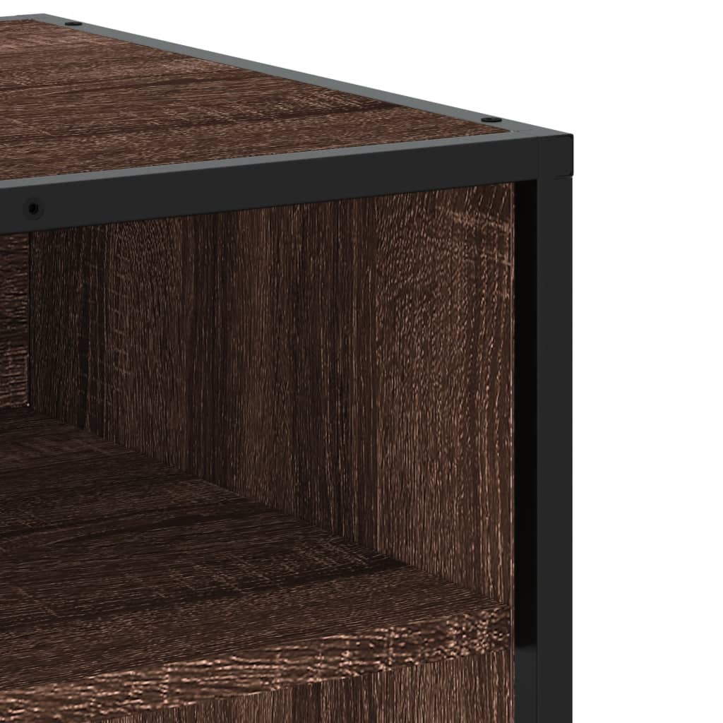 Comodă TV, stejar maro, 91x40x46 cm lemn prelucrat și metal GartenMobel Dekor
