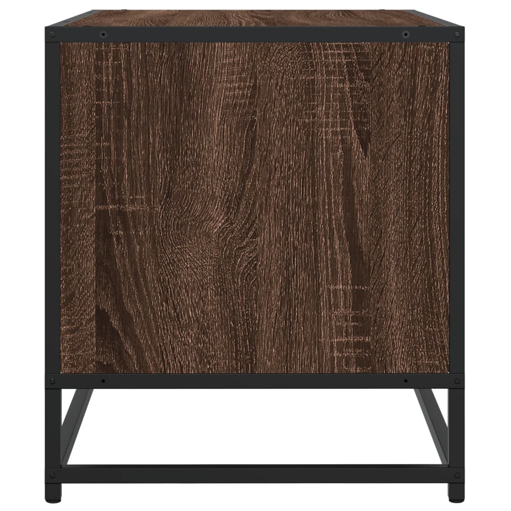 Comodă TV, stejar maro, 91x40x46 cm lemn prelucrat și metal GartenMobel Dekor