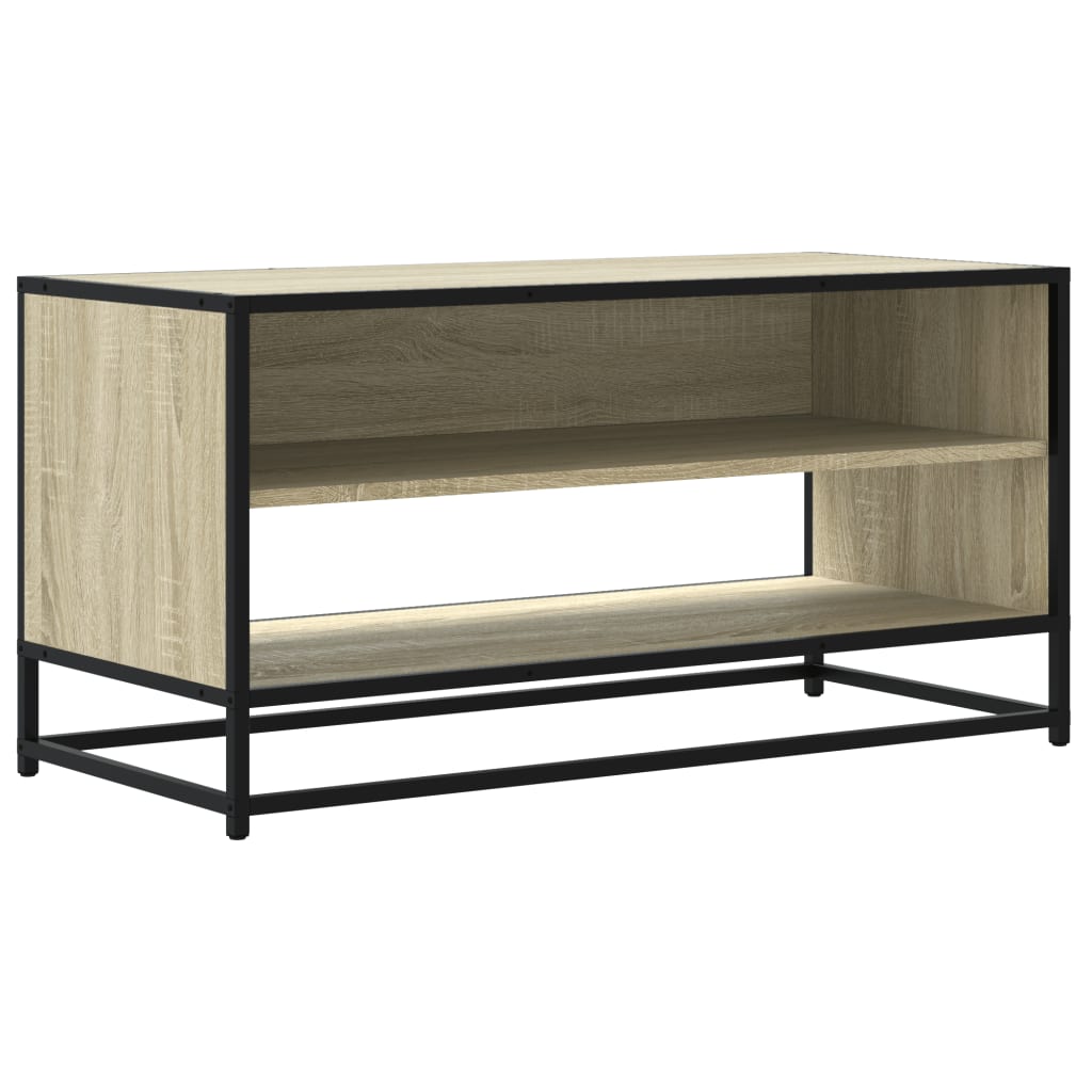Comodă TV, stejar sonoma, 91x40x46 cm, lemn prelucrat și metal GartenMobel Dekor